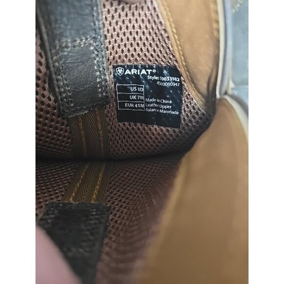 Ariat Men's Sport Knockout Soft Toe Western Work Boot 10033982 Brown Size 8D - Picture 6 of 7